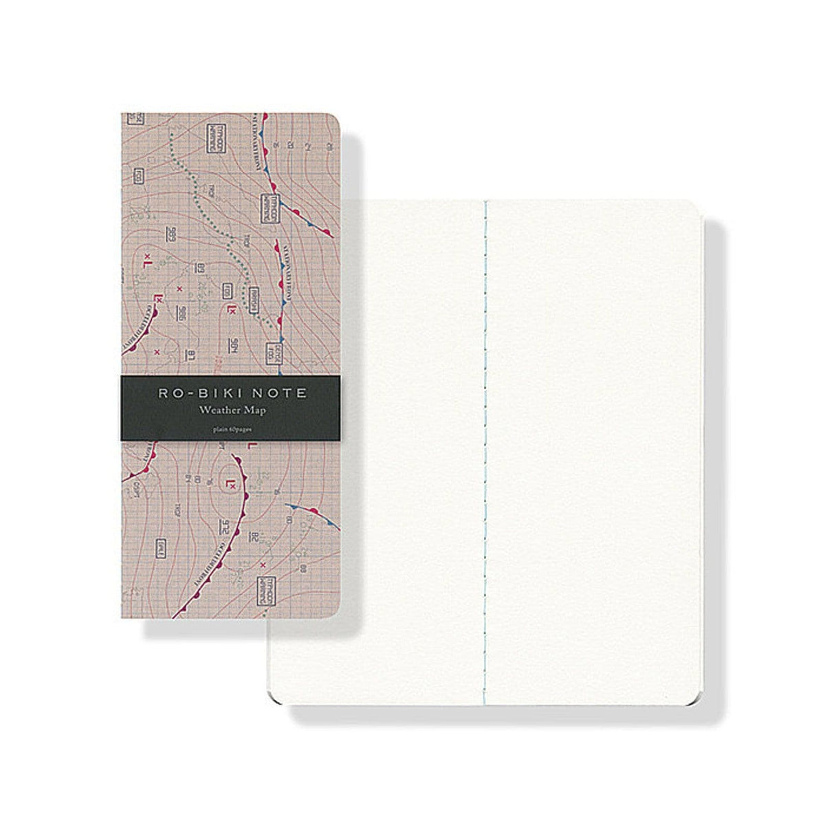 Yamamoto Paper RO-BIKI Weather Map Notebook  - Blank