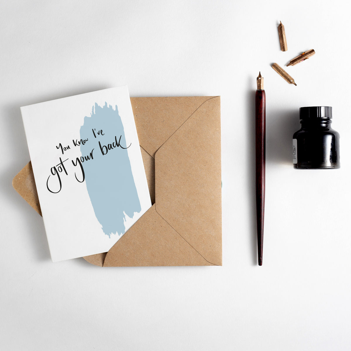 Got Your Back Dip Dye & Letterpress Card