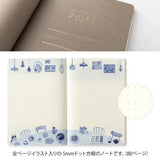 Midori Yuru Log Notebook - B6 - Blue Noric