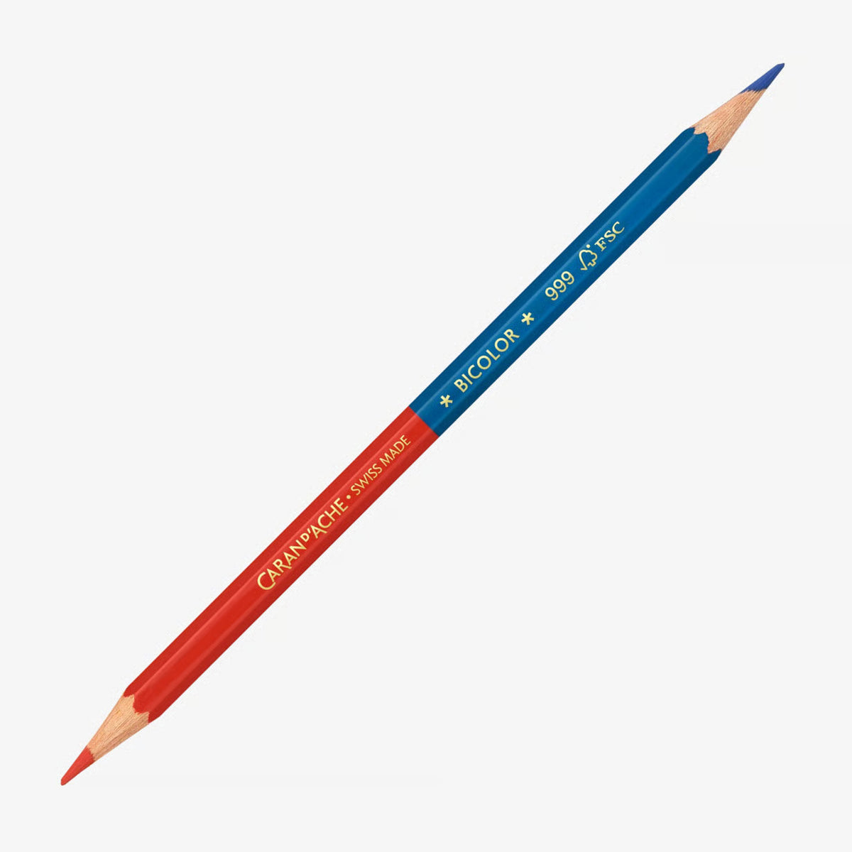 Caran d'Ache Bicolor Pencil 999 Blue + Red
