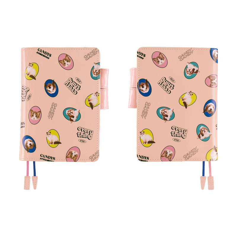 Hobonichi A6 Cover - Candy Stripper: Random Dog & Cat