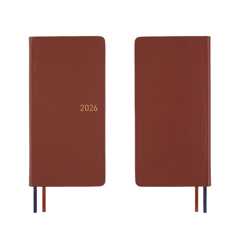 Hobonichi Weeks 2026 Leather: Wine Brown (January Start)