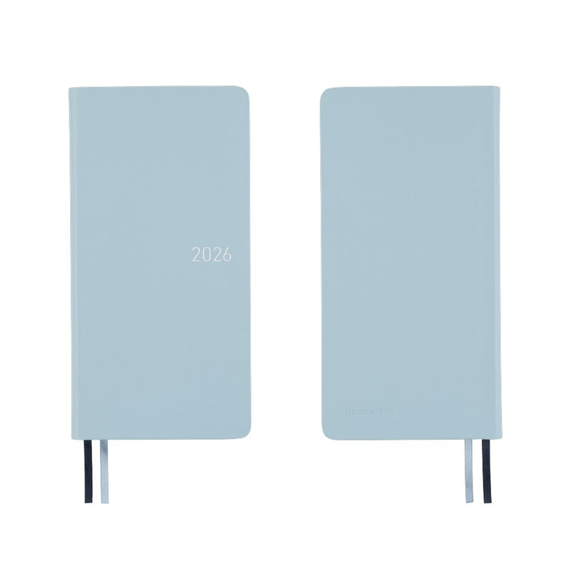 Hobonichi Weeks 2026 Leather: Snow Blue (January Start)