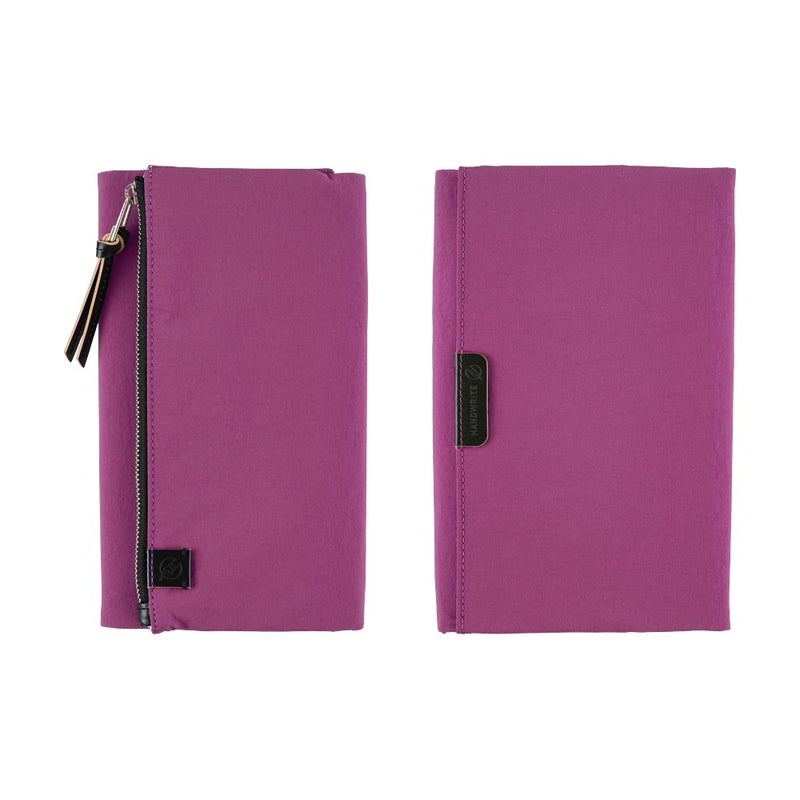 Housse De Protection Hobonichi Techo Weeks 'Tragen' - En Nylon, Couleur Moutarde, Avec Poches Zippées Et Crochet Stylo - Pour Agenda Weeks & Weeks Mega