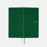 Hobonichi Weeks English 2024 Smooth: Forest Green