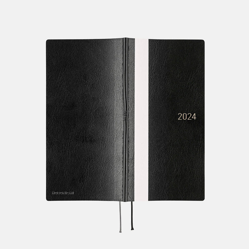 Hobonichi Weeks English 2024 White Line: Black