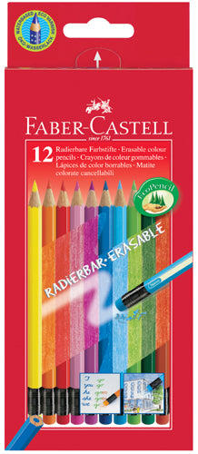 Faber-Castell Set of 12 Erasable Colouring Pencils