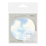 Midori MD Sticky Notes Transparent Sky Light Blue