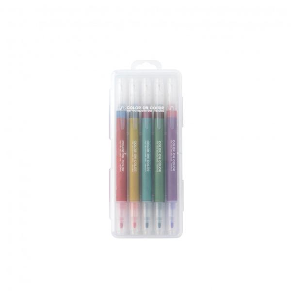 Livework Twin Plus Pens 10 Vintage Colours (Set of 5 Twin Tip Pens)