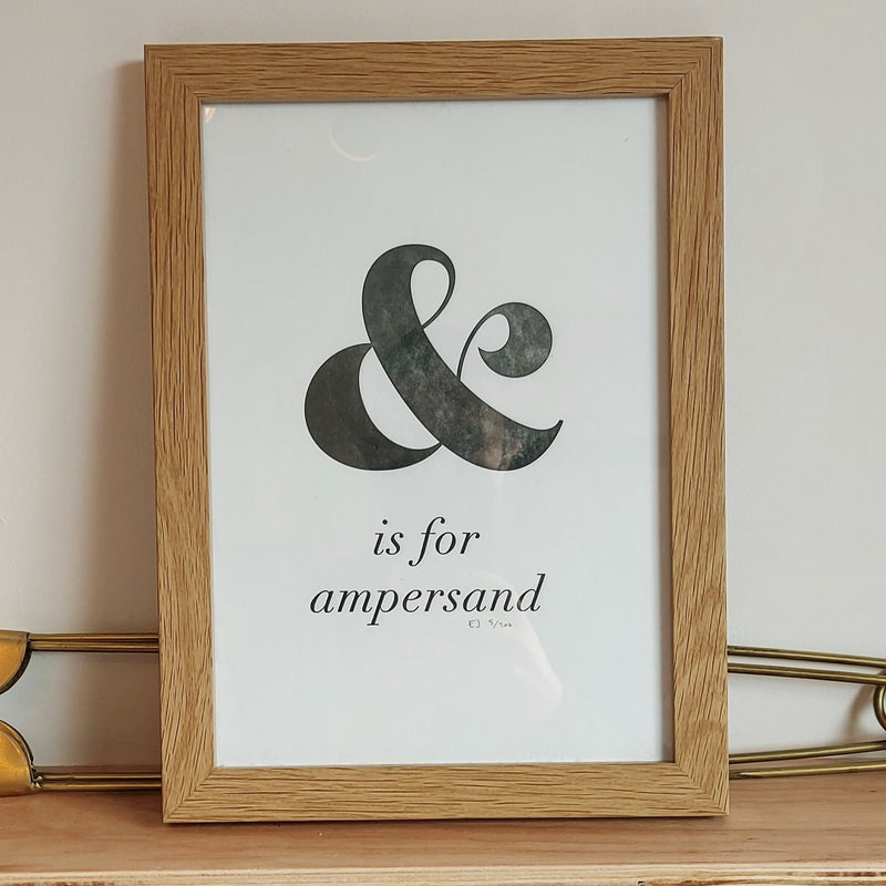 & Is For Ampersand A4 Letterpress Art Print