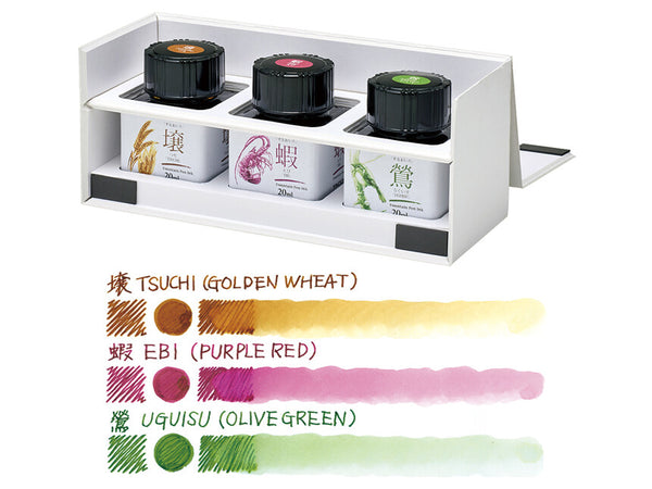 Taccia Sunaoiro Fountain Pen Ink Set of 3 Colours