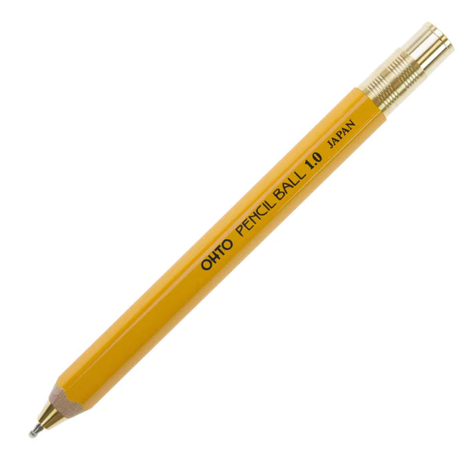 OHTO Pencil Ball 1.0 Yellow Ballpoint Pen