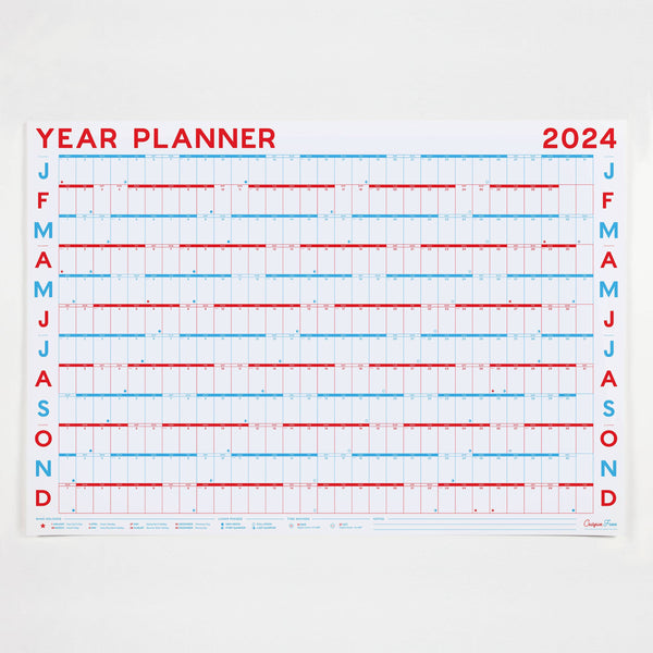Crispin Finn 2024 Year Wall Planner -  Landscape View