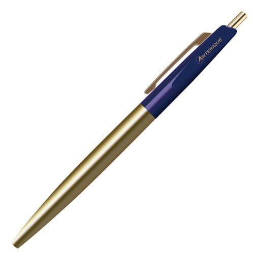 Anterique BP2 Brass 0.5mm Ballpoint Pen Navy Blue