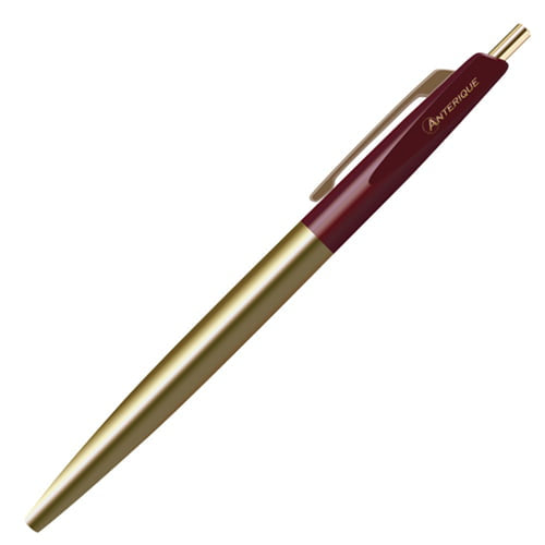 Anterique BP2 Brass 0.5mm Ballpoint Pen Maroon Red