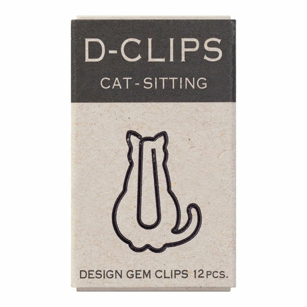 Midori Sitting Cat Paper Clips Mini Box