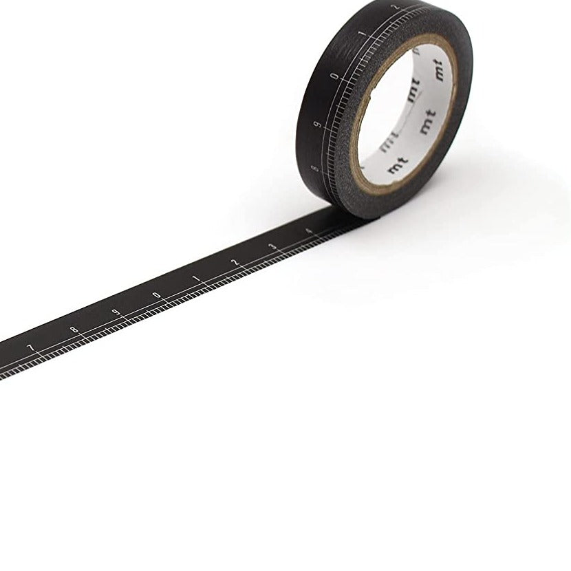 MT Ex Black Ruler Slim Washi Tape