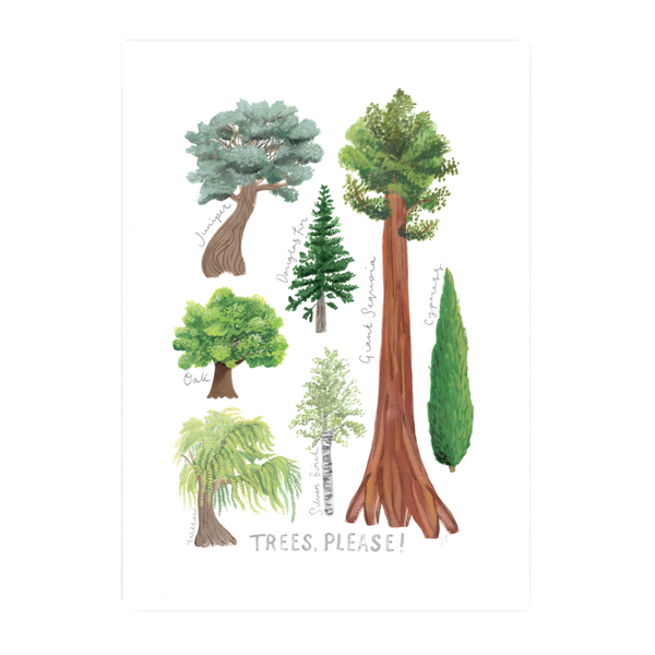 Jade Fisher Trees Please A3 Art Print