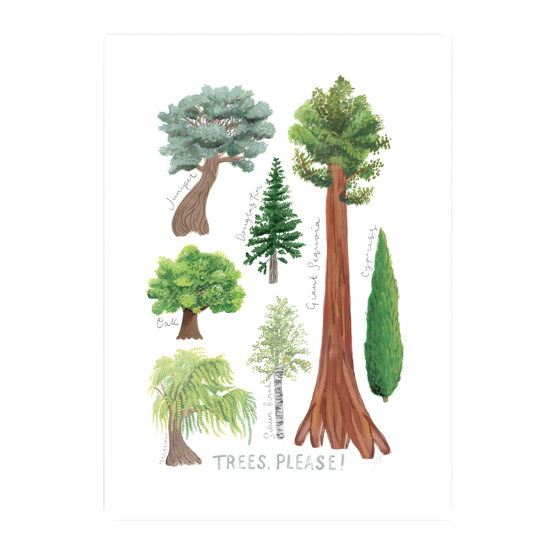 Jade Fisher Trees Please A3 Art Print