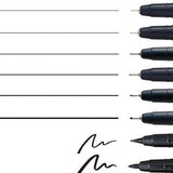 Kuretake ZIG Mangaka Cartoonist Set of 8 Black Pens