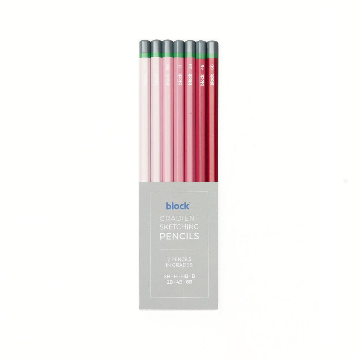 Block Design Pink Gradient Sketching Pencils