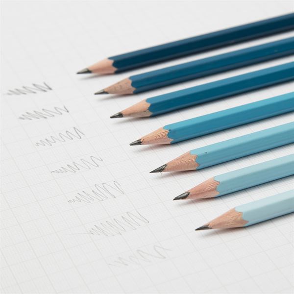 Block Design Blue Gradient Sketching Pencils