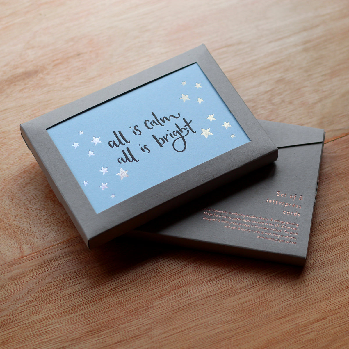 All Is Calm All Is Bright Stars Pack of 8 Christmas Cards