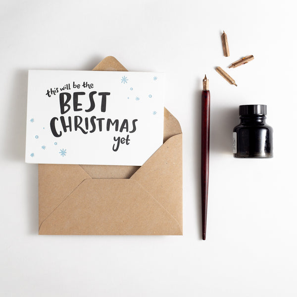 Best Christmas Yet Letterpress Christmas Card