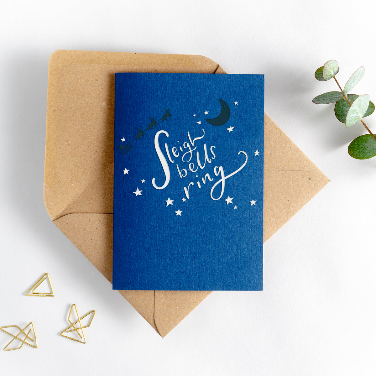 Sleigh Bells Ring Letterpress Christmas Card
