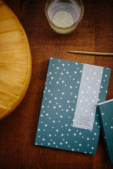 Hunter Paper Co Teal Stars A5 Lay Flat Chunky Notebook