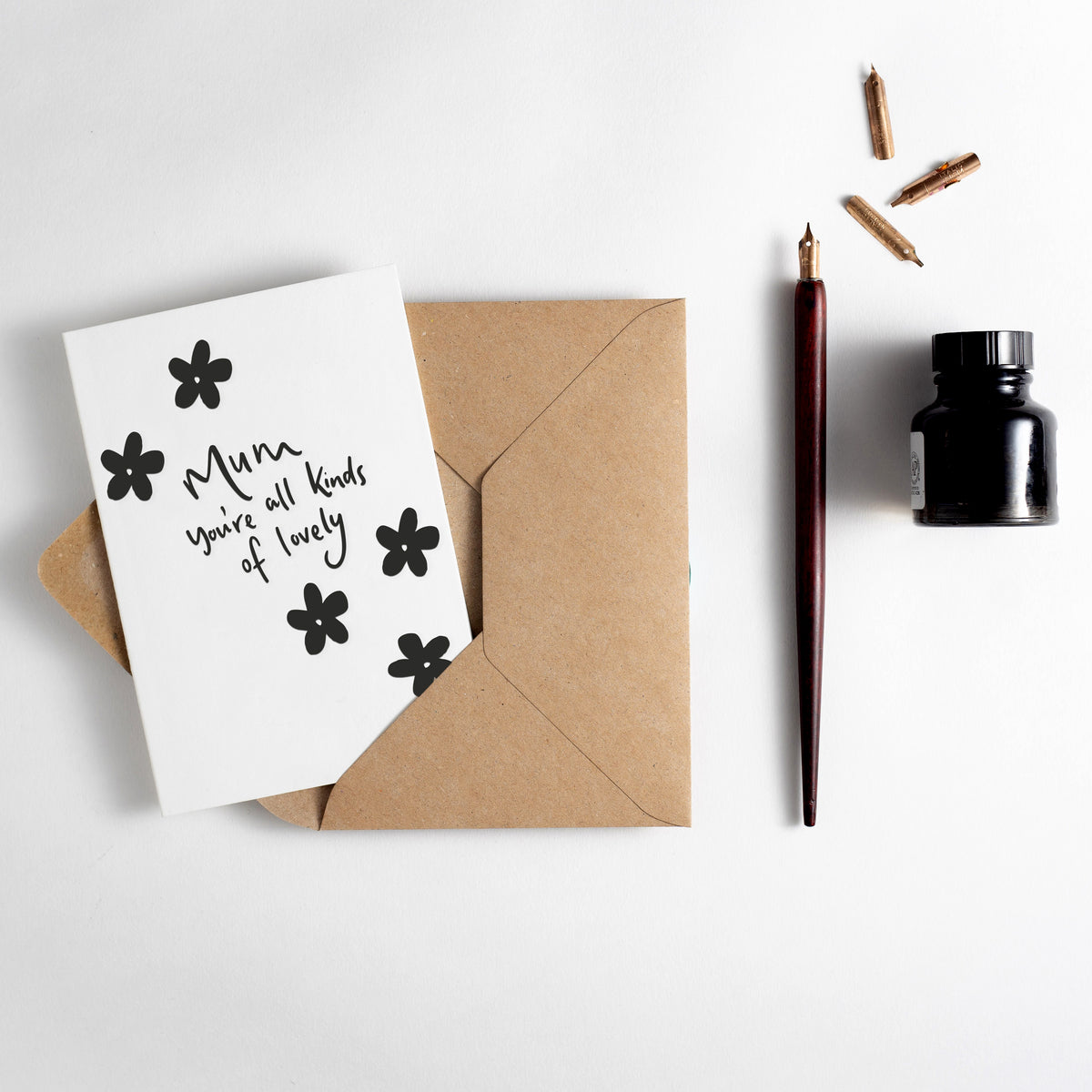 Mum You're All Kinds of Lovely Letterpress Card
