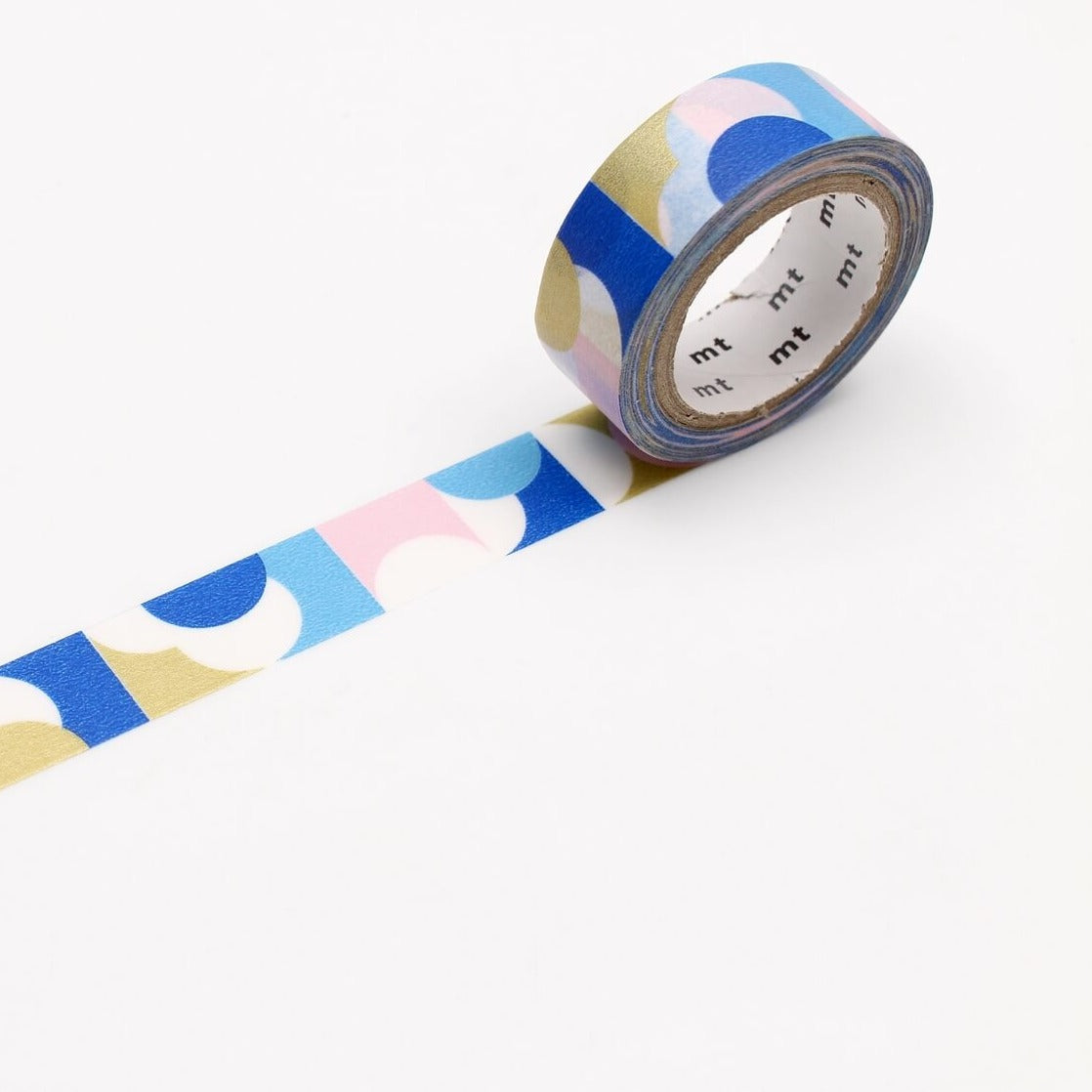 MT Half Circle Pink Blue' Washi Tape 1 Roll