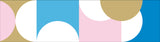 MT Half Circle Pink Blue' Washi Tape 1 Roll