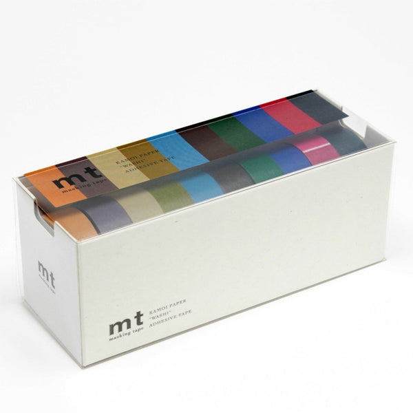MT Set of 10 Dark Colour Washi Masking Tape