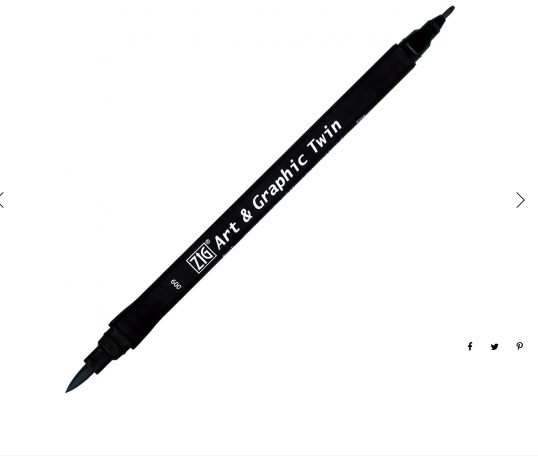 Kuretake ZIG Art & Graphic Twin Brush Pen Various Colours