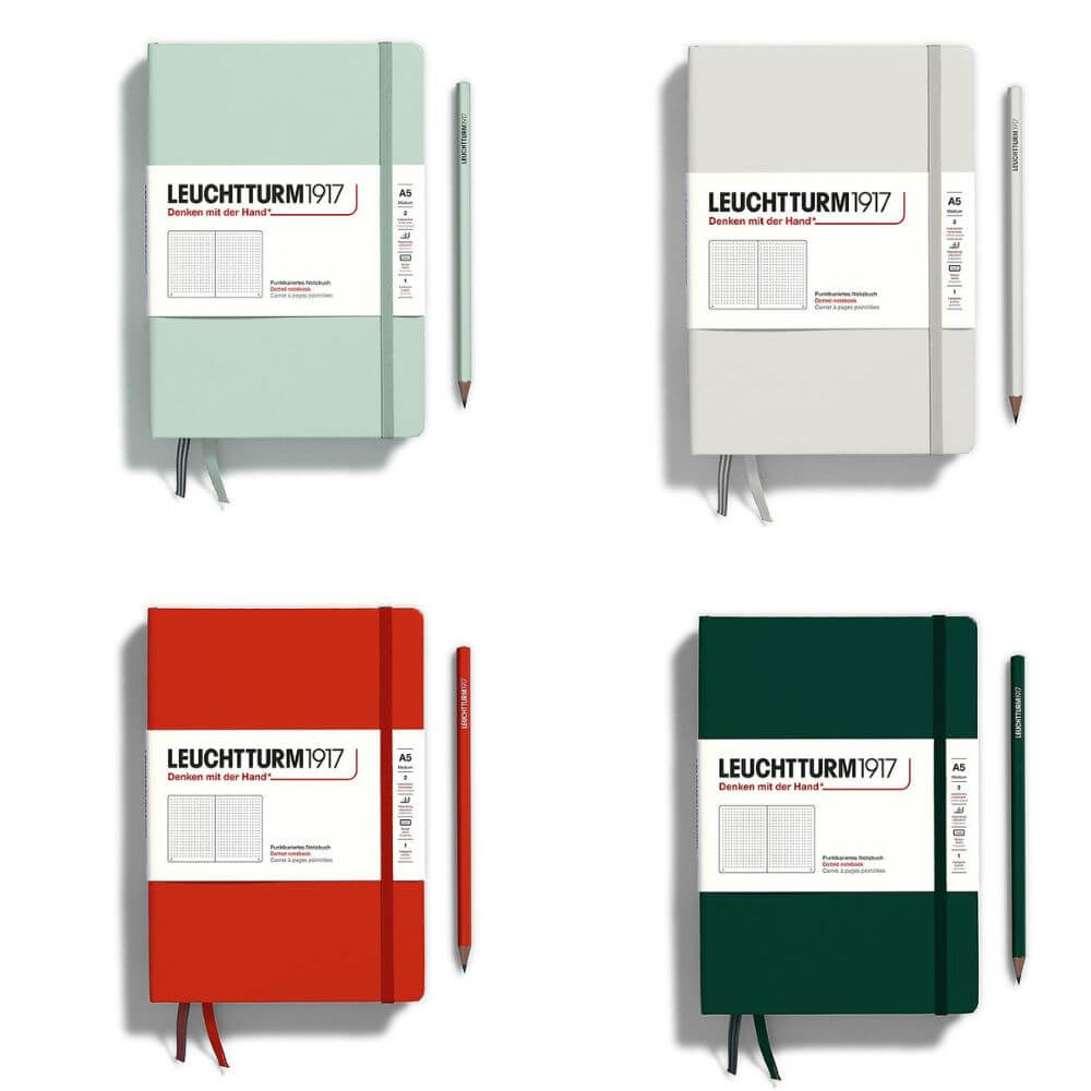 Leuchtturm 1917 A5 Natural Colours Hardcover Notebook Dot Grid