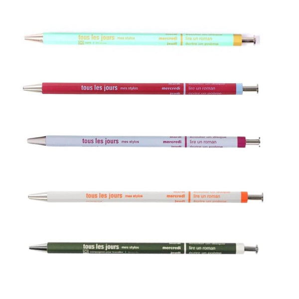 MARK'STYLE Days Gel Ink Metal Ballpoint Pens