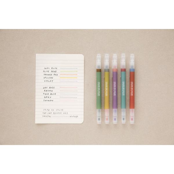 Livework Twin Plus Pens 10 Vintage Colours (Set of 5 Twin Tip Pens)