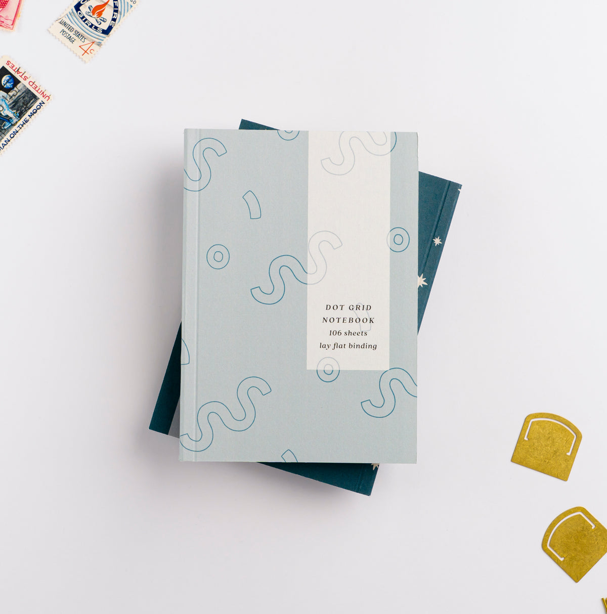 Hunter Paper Co Blue Pattern A6 Lay Flat Slim Notebook