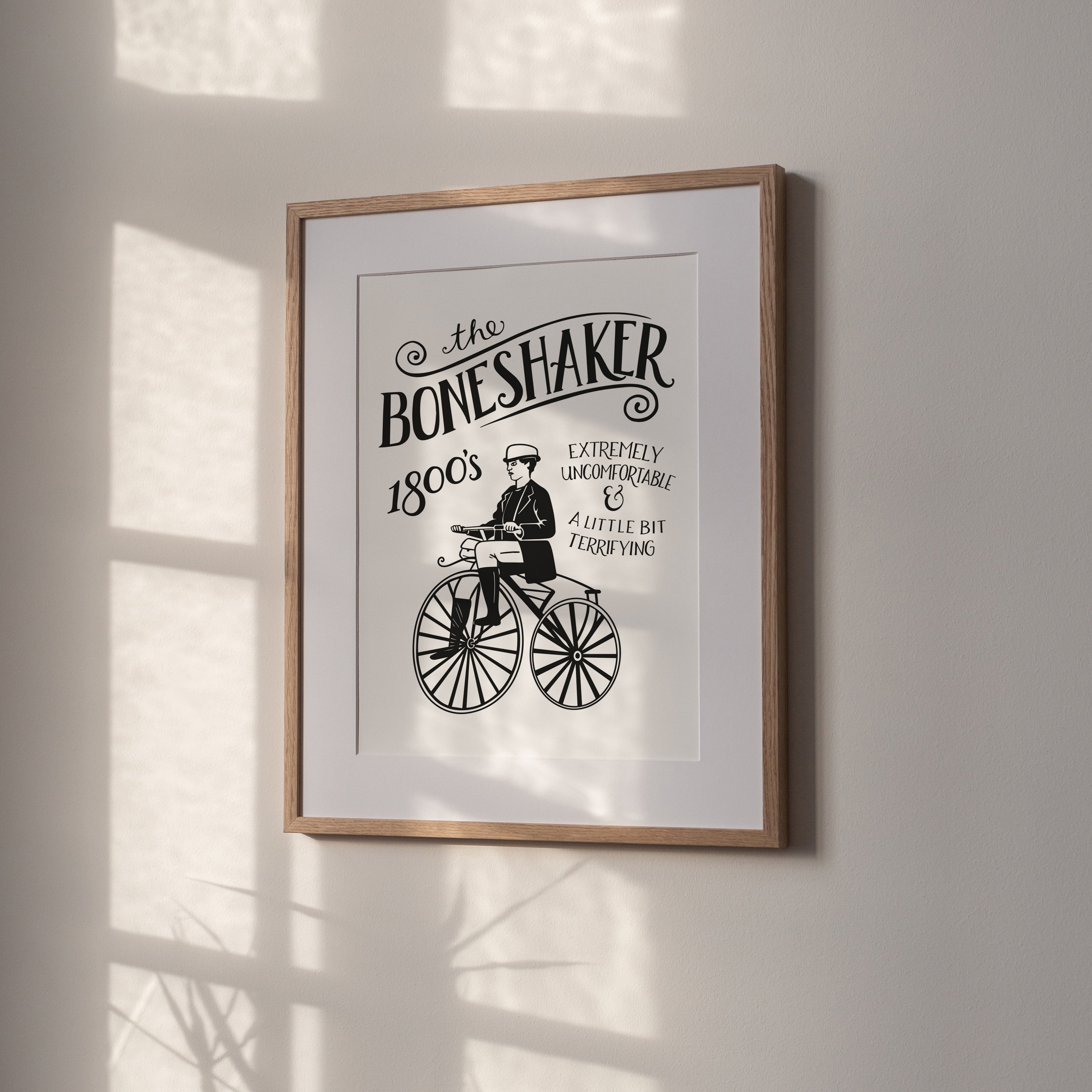 The Boneshaker A4 Letterpress Art Print, £15.00