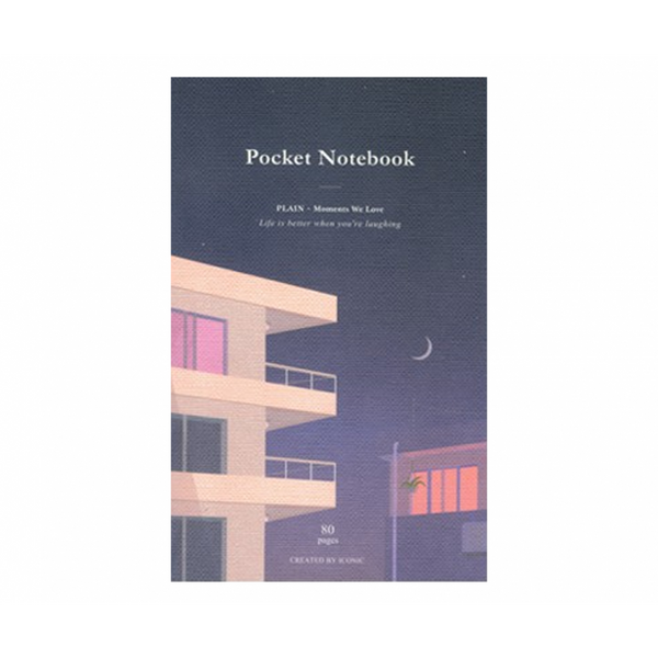 Iconic Pocket A6 Notebook - Plain - Evening