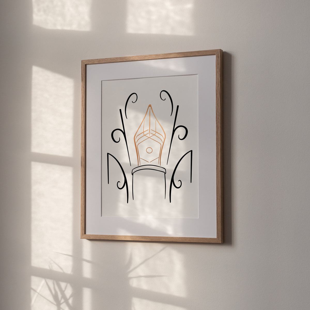 Fountain Pen Letterpress & Gold Foil Art Print