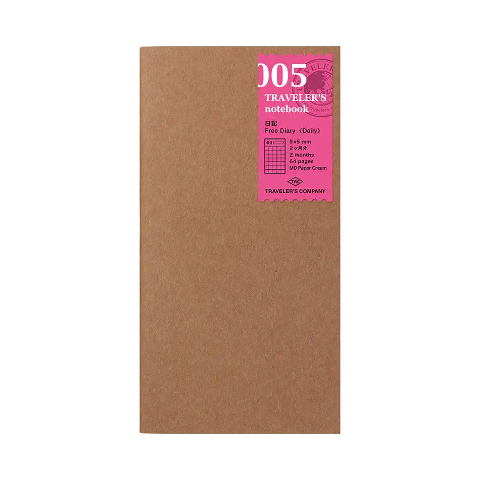 Traveler's Company Notebook Refill 005 Perpetual Diary Daily