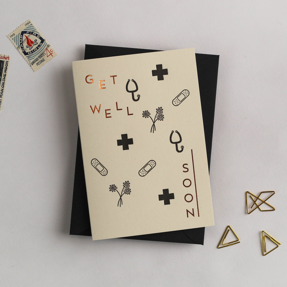 Get Well Soon Letterpress Card