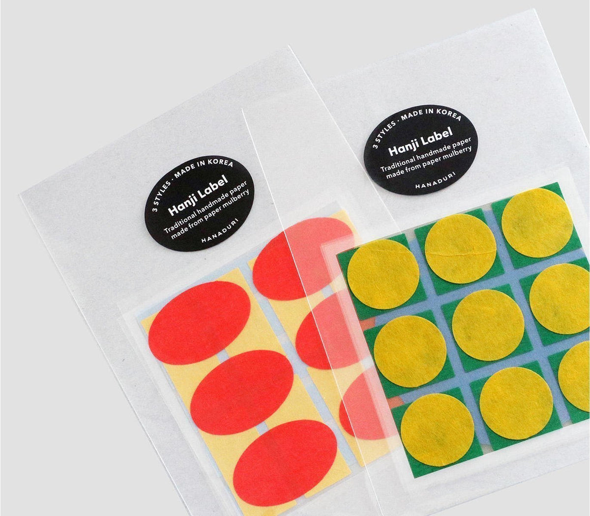 Hanji Label Mix - 3 sheets Handmade Paper Sticky Labels