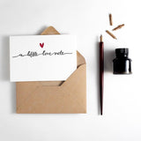 A Little Love Note Letterpress Card