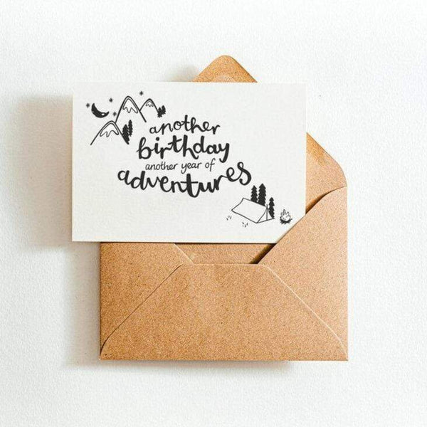 Another Birthday Another Year of Adventures Letterpress Card