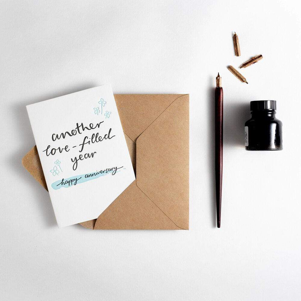 Another Love-Filled Year Happy Anniversary Letterpress Card