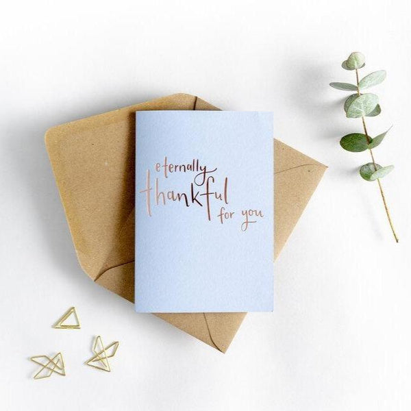 Eternally Thankful For You Letterpress Thank You Card