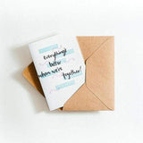 Everything's Better When We're Together Letterpress Anniversary Card